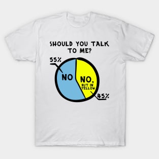 No, but in yellow meme – Should you talk to me? T-Shirt